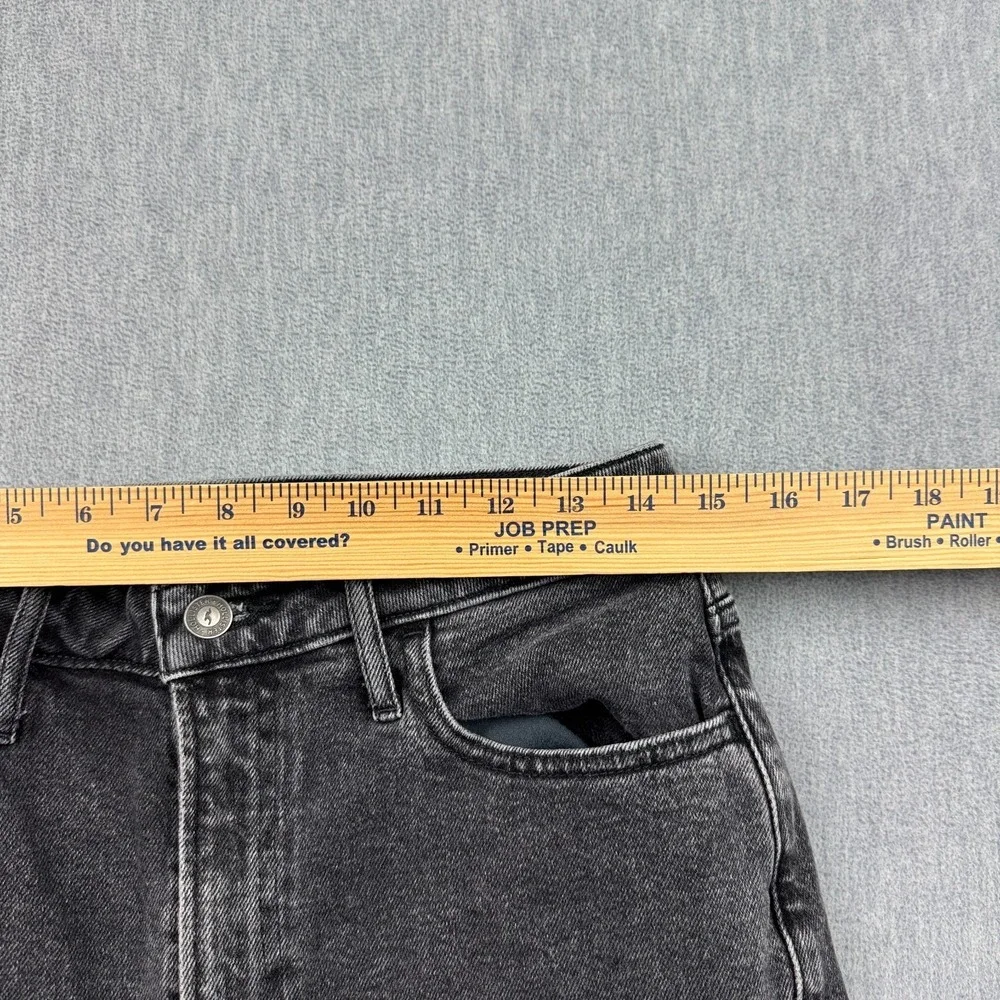 Hollister Jeans Womens 29x27 Black Denim High Rise Straight Cotton Distressed